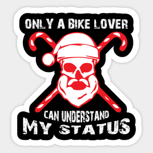 Bike rider status. Sticker